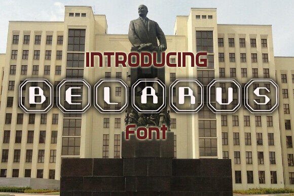 Belarus: A Bold Display Font for Real-World Branding