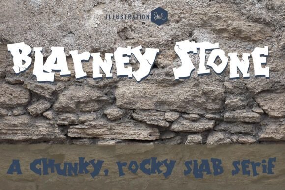 Blarney Stone: A Chunky Serif Display Font for Editorial Design