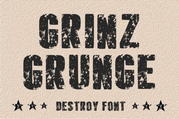 Grinz Grunge: The Bold Display Typeface for Digital Impact
