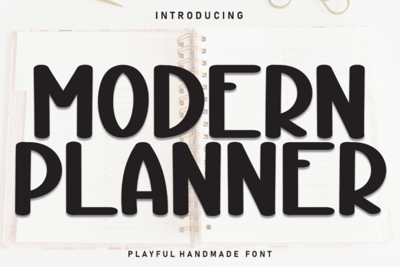 Modern Planner: A Handwritten Display Font for Joyful Editorial Design